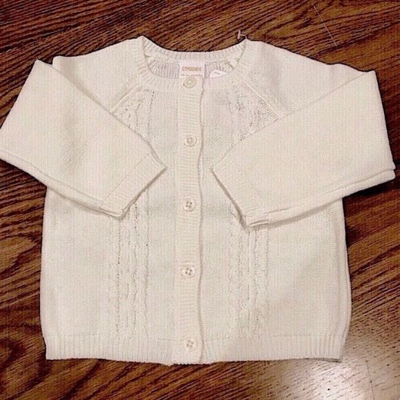Cozy Cream Cable Knit Cardigan Unisex 2T - Picture 2 of 5